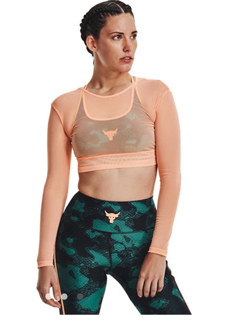 Project Rock Mesh Longsleeve crop NWOT